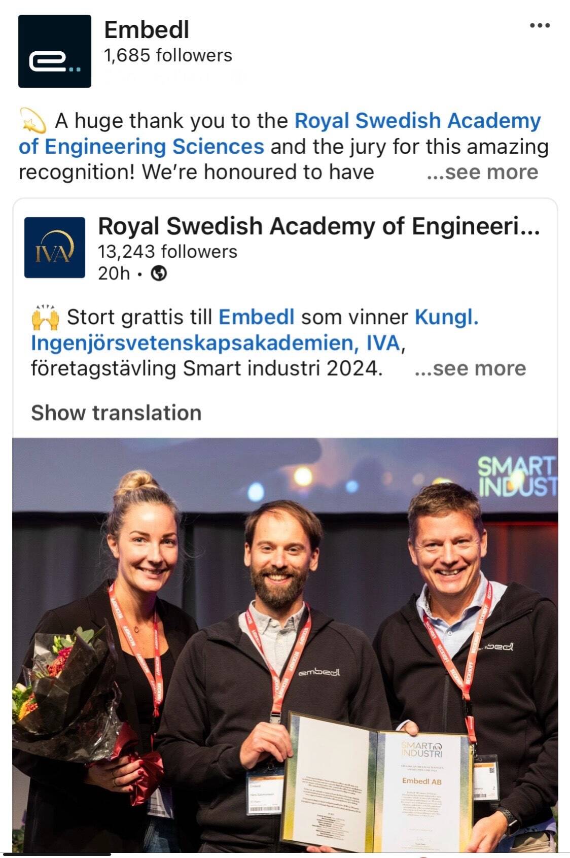 Embedl Royal Swedish Academy of Engineering Sciences