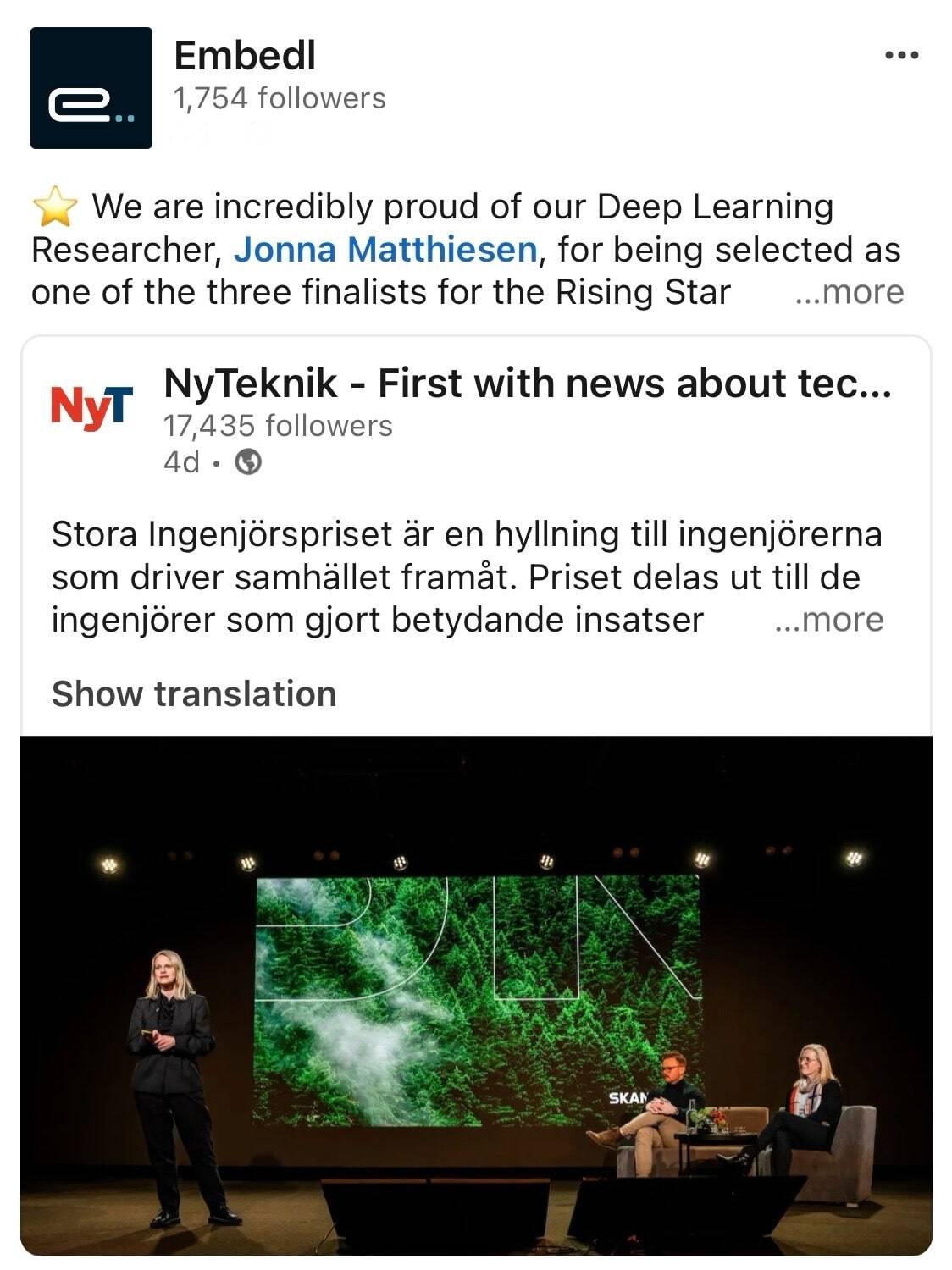 EMBEDL Stora Ingenjörspriset