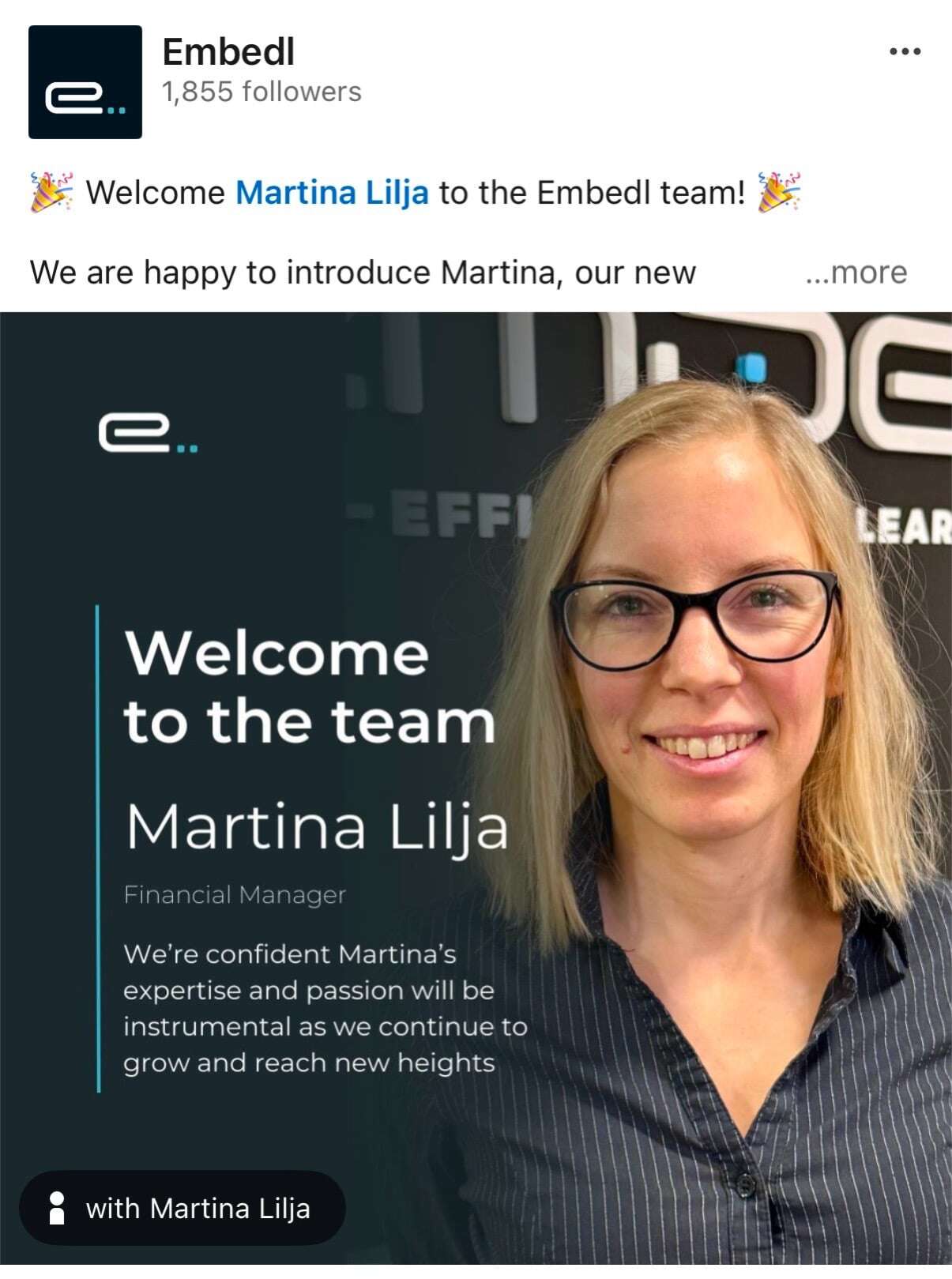 Welcome Martina